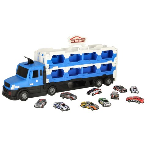 TIR Laweta samochód transporter pojazd składany XXL 10 aut niebieski TIR Laweta samochód transporter pojazd składany XXL 10 aut niebieski