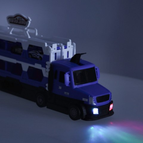 TIR Laweta samochód transporter pojazd składany XXL 10 aut niebieski TIR Laweta samochód transporter pojazd składany XXL 10 aut niebieski