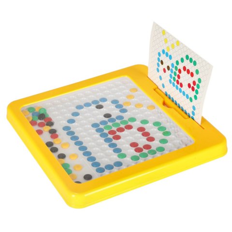 Tablica magnetyczna montessori mozaika kolorowe kropki żółta 26 x 26 cm Tablica magnetyczna montessori mozaika kolorowe kropki żółta 26 x 26 cm