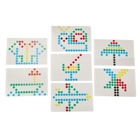 Tablica magnetyczna montessori mozaika kolorowe kropki żółta 26 x 26 cm Tablica magnetyczna montessori mozaika kolorowe kropki żółta 26 x 26 cm