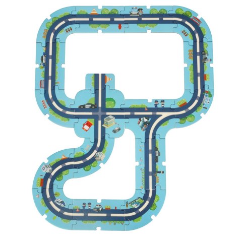 Tor samochodowy puzzle policja auto pojazd samochód znaki drogowe ulica miasto 47 elementów Tor samochodowy puzzle policja auto pojazd samochód znaki drogowe ulica miasto 47 elementów