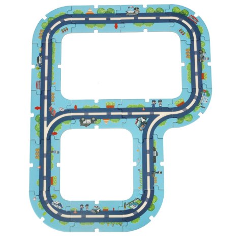 Tor samochodowy puzzle policja auto pojazd samochód znaki drogowe ulica miasto 47 elementów Tor samochodowy puzzle policja auto pojazd samochód znaki drogowe ulica miasto 47 elementów
