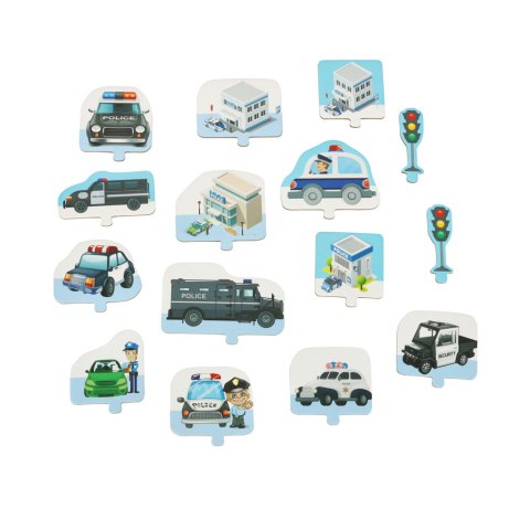 Tor samochodowy puzzle policja auto pojazd samochód znaki drogowe ulica miasto 47 elementów Tor samochodowy puzzle policja auto pojazd samochód znaki drogowe ulica miasto 47 elementów