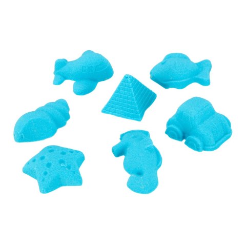 Piasek Kinetyczny 2kg foremki piaskownica zestaw XXL plastyczny kreatywny niebieski Piasek Kinetyczny 2kg foremki piaskownica zestaw XXL plastyczny kreatywny niebieski